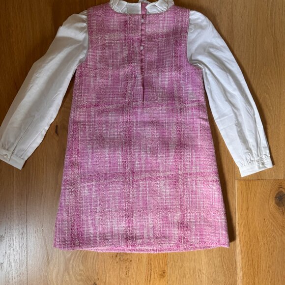 Janie and Jack Pink Tweed Dress Set - Size 6 (NWT) - Picture 6 of 6